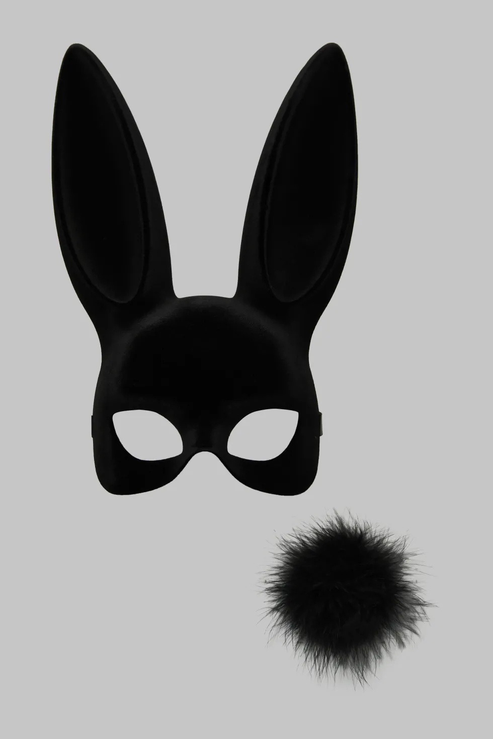 BunnyMasque lapin velours avec pompon