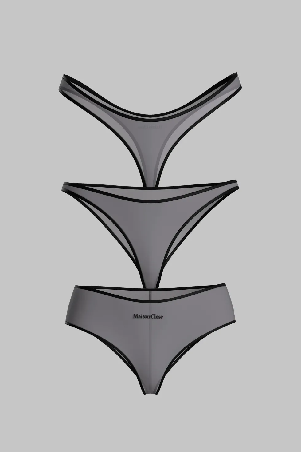 La ParisienneSet de 3 Bas Gris Foncé