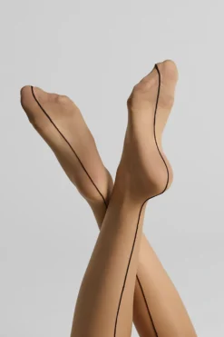 LegwearBas coupés roulés couture 20D