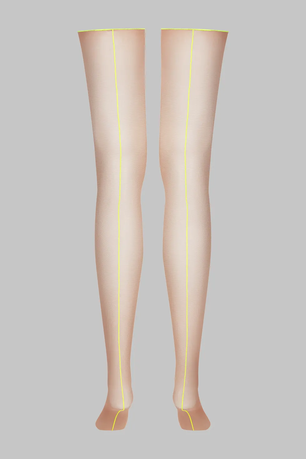 LegwearBas coupés roulés couture fluo 20D