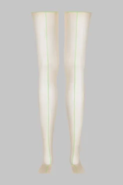 LegwearBas coupés roulés couture fluo 20D