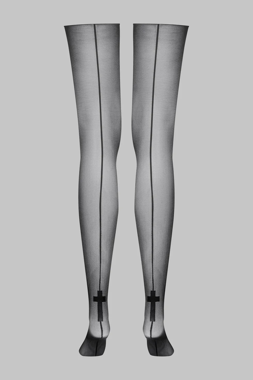 LegwearBas coupés roulés coutures Croix 20D