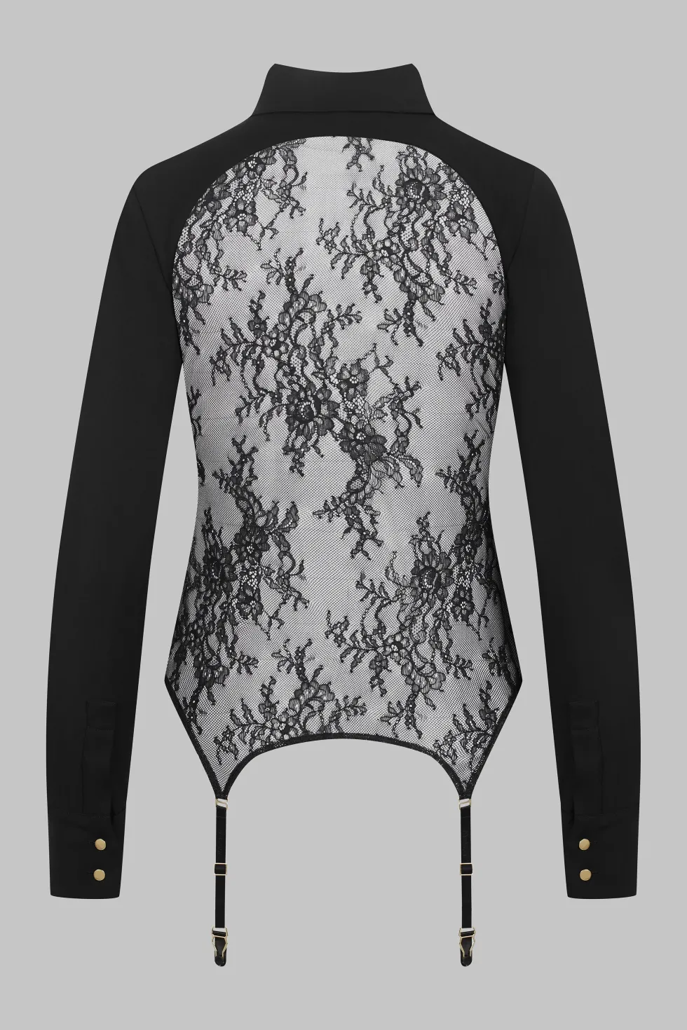Le Vestiaire032 Chemise porte-jarretelles dos dentelle