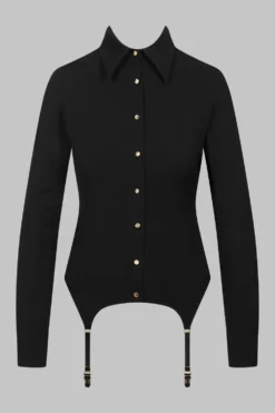 Le Vestiaire032 Chemise porte-jarretelles dos dentelle