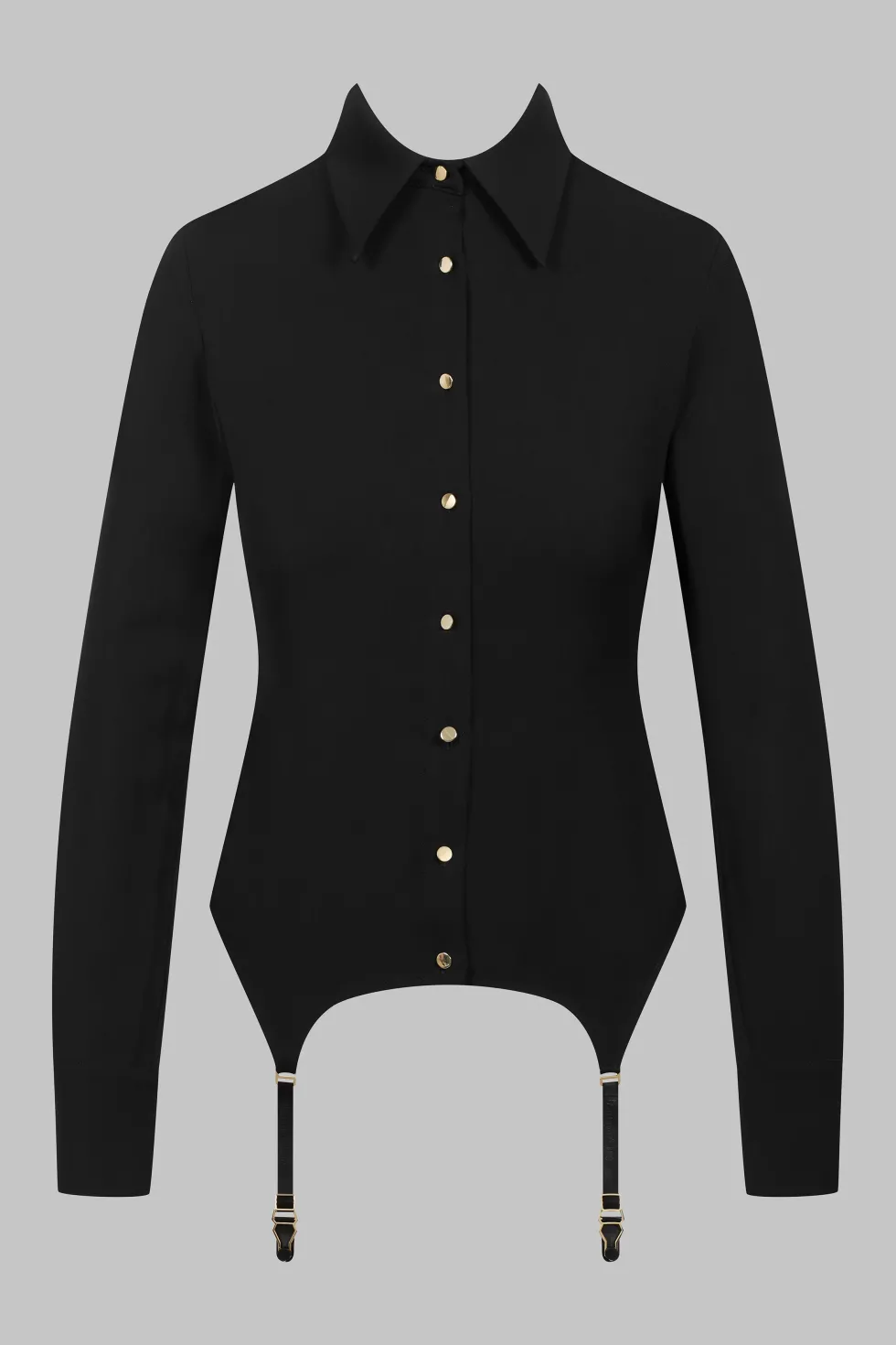 Le Vestiaire032 Chemise porte-jarretelles dos dentelle