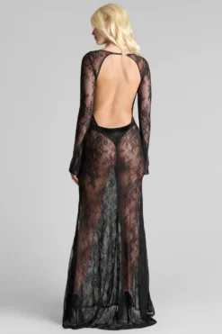 Le Vestiaire030 Robe longue dentelle dos nu