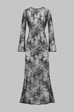 Le Vestiaire030 Robe longue dentelle dos nu