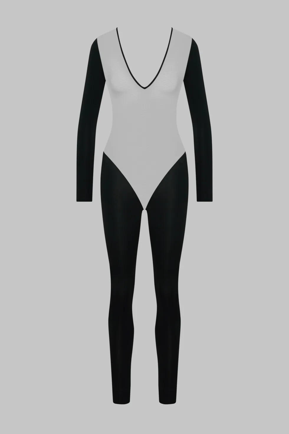 Pure TentationCatsuit manches longues dos transparent