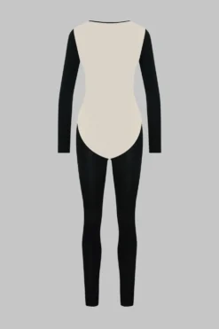 Pure TentationCatsuit manches longues dos transparent